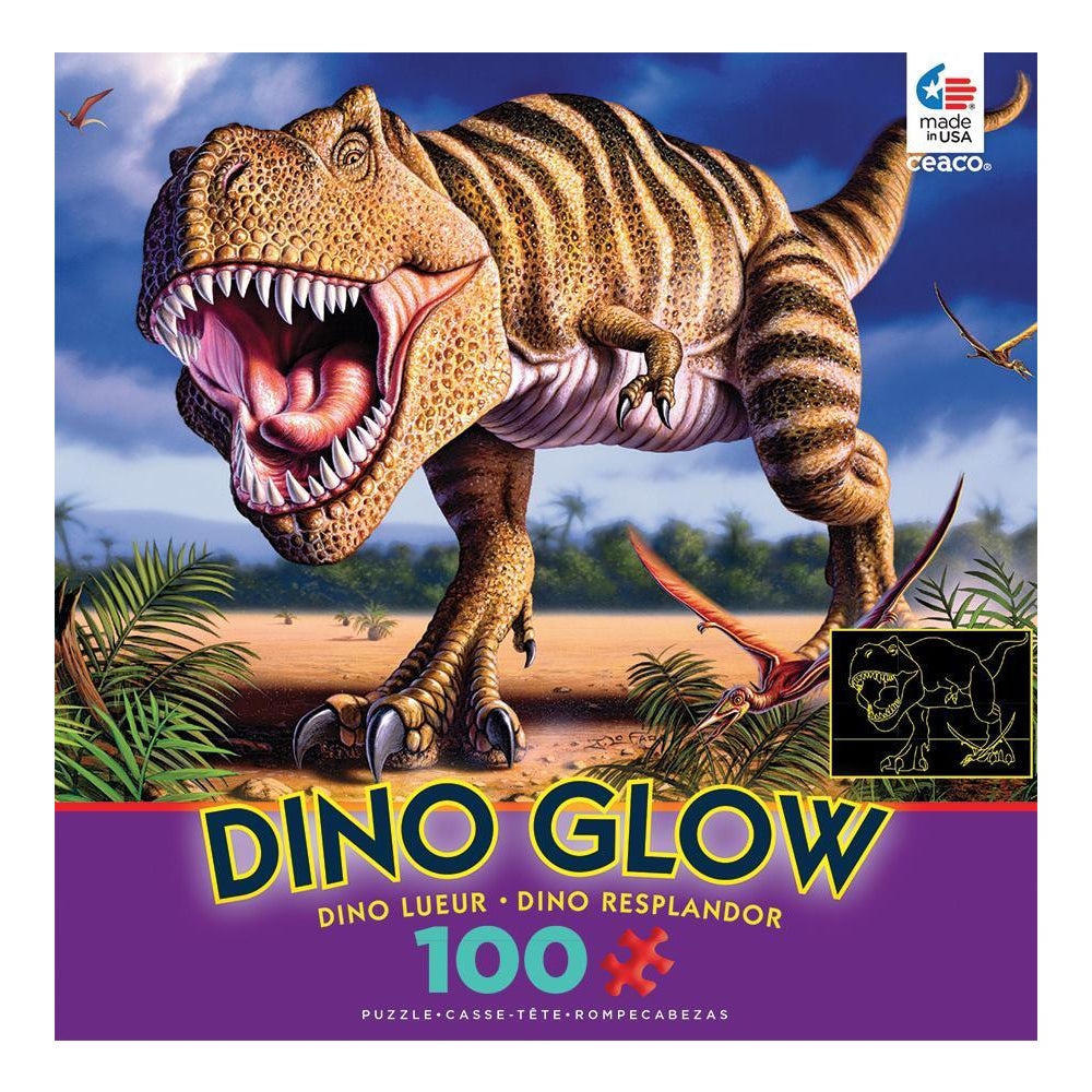 100PC DINO GLOW IN DARK ASST (6) BL